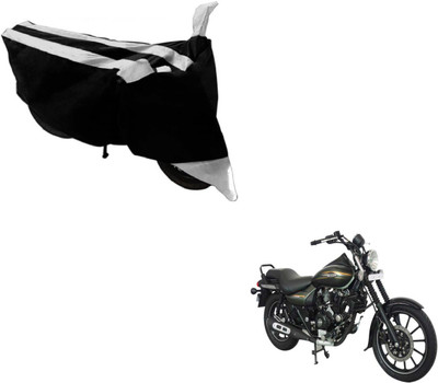 MOCKHE Two Wheeler Cover for Bajaj(Avenger 220 Street, Black, Silver)