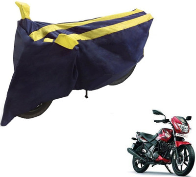 Auto Hub Two Wheeler Cover for TVS(Flame SR125, Black, Yellow)