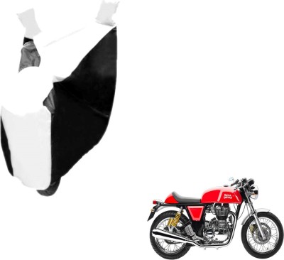 MOCKHE Two Wheeler Cover for Royal Enfield(Continental GT, Black, White)