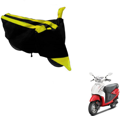 MOCKHE Two Wheeler Cover for Hero(Pleasure, Black, Yellow)