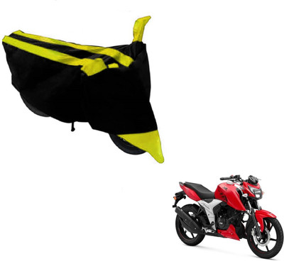 MOCKHE Two Wheeler Cover for TVS(Apache RTR 160, Black, Yellow)
