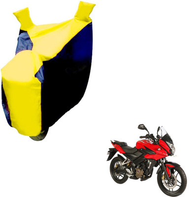 NIKS Two Wheeler Cover for Bajaj(Pulsar, Black, Yellow)