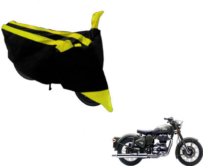 NIKS Two Wheeler Cover for Royal Enfield(Battle Green, Black, Yellow)