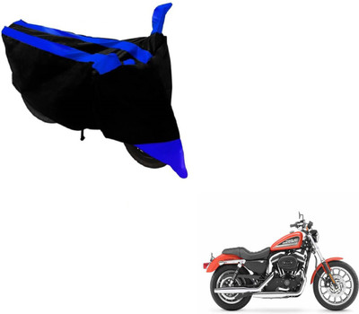 MOCKHE Two Wheeler Cover for Harley Davidson(XL 883, Black, Blue)
