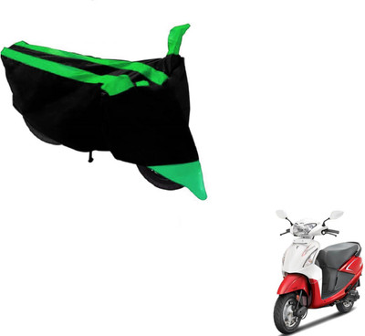 MOCKHE Two Wheeler Cover for Hero(Pleasure, Black, Green)