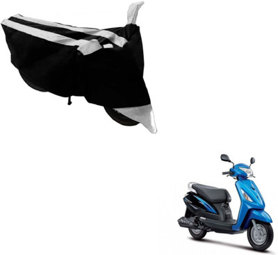 Flipkart SmartBuy Two Wheeler Cover for Suzuki(Zeus, Black, Silver)