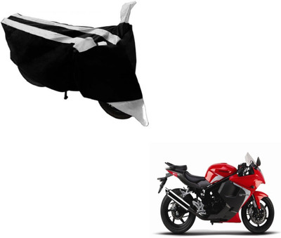 MOCKHE Two Wheeler Cover for Hyosung(GT250R, Black, Silver)