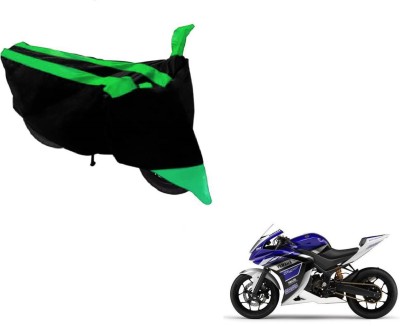 MOCKHE Two Wheeler Cover for Yamaha(YZF R25, Black, Green)