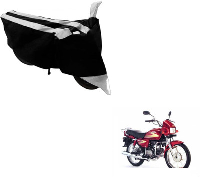 NIKS Two Wheeler Cover for Hero(Splendor, Black, Silver)