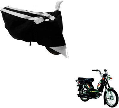 Amanzo Two Wheeler Cover for TVS(Heavy Duty Super XL, Black, Silver)