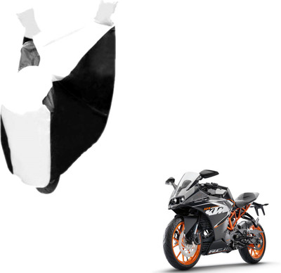 Auto Hub Two Wheeler Cover for KTM(RC 390, Black, White)