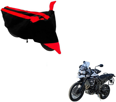 MOCKHE Two Wheeler Cover for Triumph(Tiger 800 XCA, Black, Red)