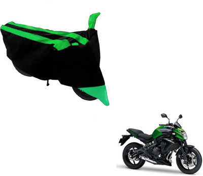 Flipkart SmartBuy Two Wheeler Cover for Kawasaki(Z250, Black, Green)