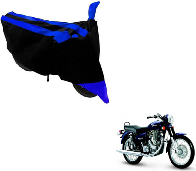 MOCKHE Two Wheeler Cover for Royal Enfield(Black, Blue)