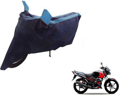 Auto Hub Two Wheeler Cover for Yamaha(Gladiator, Black, Blue)