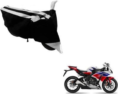 NIKS Two Wheeler Cover for Honda(CBR 1000RR, Black, Silver)