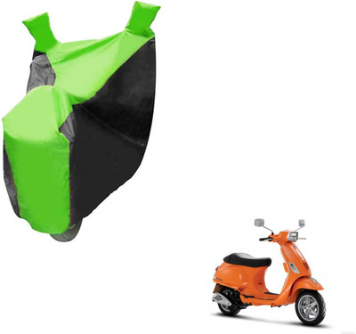 Auto Hub Two Wheeler Cover for Universal For Bike(Vespa SXL, Black, Green)