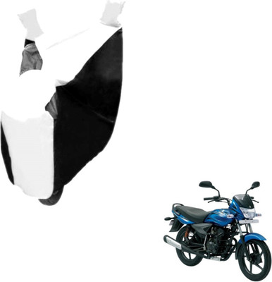 MOCKHE Two Wheeler Cover for Bajaj(Platina, Black, White)
