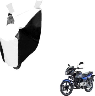 Auto Hub Two Wheeler Cover for Bajaj(Pulsar 150 DTS-i, Black, White)