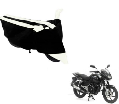 MOCKHE Two Wheeler Cover for Bajaj(Pulsar, Black, White)