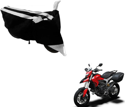 MOCKHE Two Wheeler Cover for Ducati(Hyperstrada, Black, Silver)
