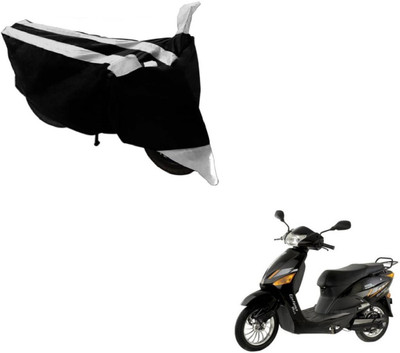 NIKS Two Wheeler Cover for Hero(Electric Zippy, Black, Silver)