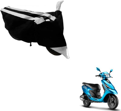 MOCKHE Two Wheeler Cover for TVS(Zest, Black, Silver)