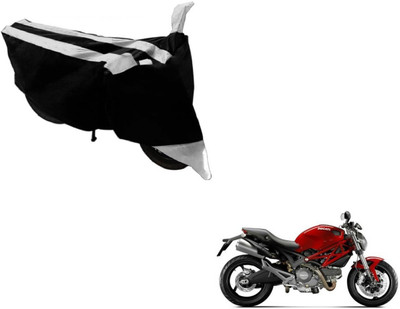 MOCKHE Two Wheeler Cover for Ducati(Monster 795, Black, Silver)
