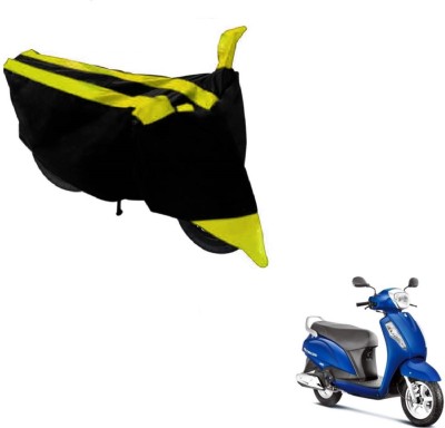 MOCKHE Two Wheeler Cover for Suzuki(Access, Black, Yellow)