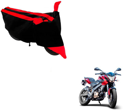 Flipkart SmartBuy Two Wheeler Cover for Bajaj(Pulsar 200 NS DTS-i, Black, Red)