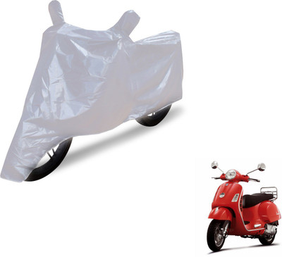 Auto Hub Two Wheeler Cover for Universal For Bike(Vespa LX, Silver)