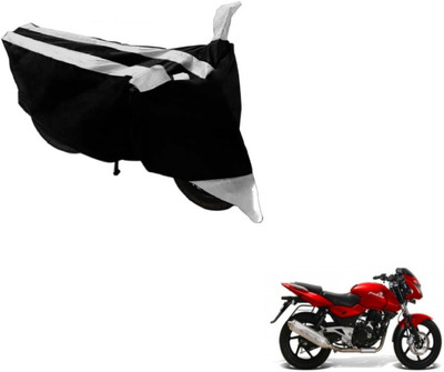 Amanzo Two Wheeler Cover for Bajaj(Pulsar, Black, Silver)