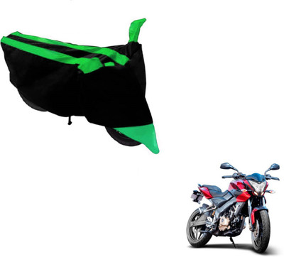 Amanzo Two Wheeler Cover for Bajaj(Pulsar 200 NS DTS-i, Black, Green)
