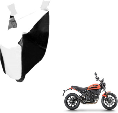 MOCKHE Two Wheeler Cover for Ducati(Scrambler, Black, White)