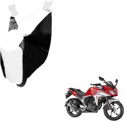 Auto Hub Two Wheeler Cover for Yamaha(Fazer, Black, White)