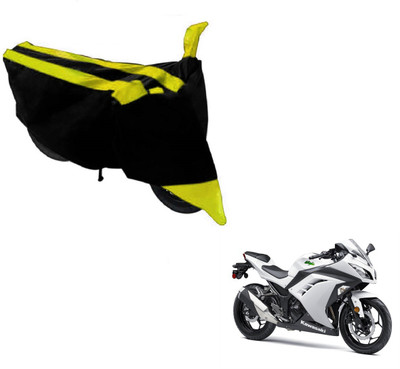 Flipkart SmartBuy Two Wheeler Cover for Kawasaki(Ninja 300, Black, Yellow)