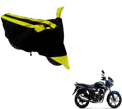 MOCKHE Two Wheeler Cover for Bajaj(Discover, Black, Yellow)