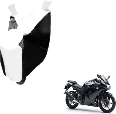 MOCKHE Two Wheeler Cover for Kawasaki(Ninja 250, Black, White)