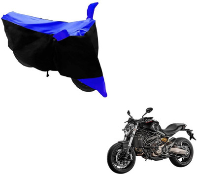 MOCKHE Two Wheeler Cover for Ducati(Monster 821, Black, Blue)