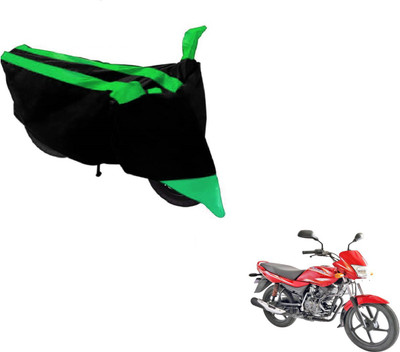 Amanzo Two Wheeler Cover for Bajaj(Platina 100 DTS-i, Black, Green)