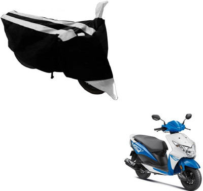 MOCKHE Two Wheeler Cover for Honda(Deo, Black, Silver)