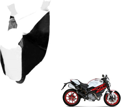 MOCKHE Two Wheeler Cover for Ducati(Monster 796 S2R, Black, White)