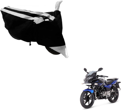 MOCKHE Two Wheeler Cover for Bajaj(Pulsar, Black, Silver)