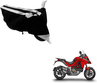 MOCKHE Two Wheeler Cover for Ducati(Multistrada, Black, Silver)