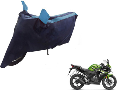 Auto Hub Two Wheeler Cover for Honda(CBR 150R, Black, Blue)
