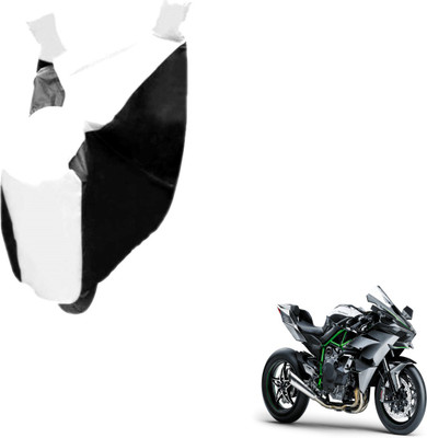 MOCKHE Two Wheeler Cover for Kawasaki(Ninja 1000, Black, White)