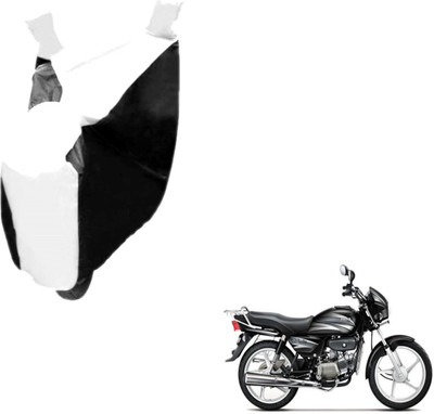 NIKS Two Wheeler Cover for Hero(Splendor Plus, Black, White)