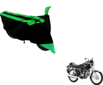 Amanzo Two Wheeler Cover for Hero(Splendor Pro Classic, Black, Green)