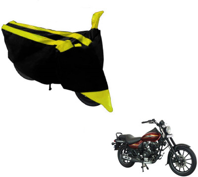 MOCKHE Two Wheeler Cover for Bajaj(Avenger 150 Street, Black, Yellow)