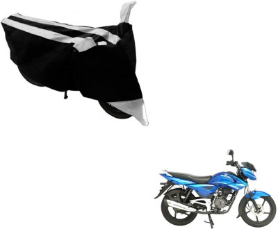 NIKS Two Wheeler Cover for Bajaj(Black, Silver)